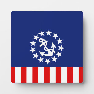 Die amerikanische Segelyacht-Flagge befindet sich  Fotoplatte