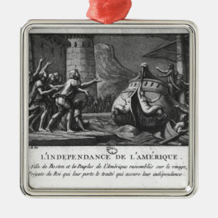 Die amerikanische Unabhängigkeit Silbernes Ornament