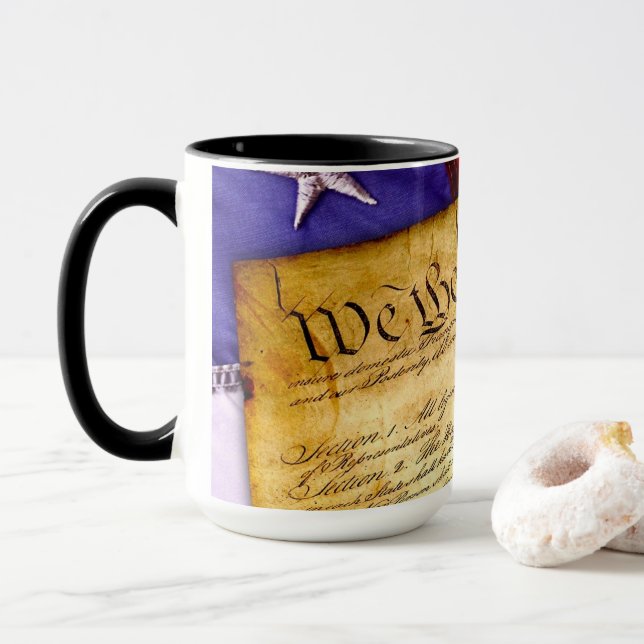 Die amerikanische Verfassung Tasse (Mit Donut)