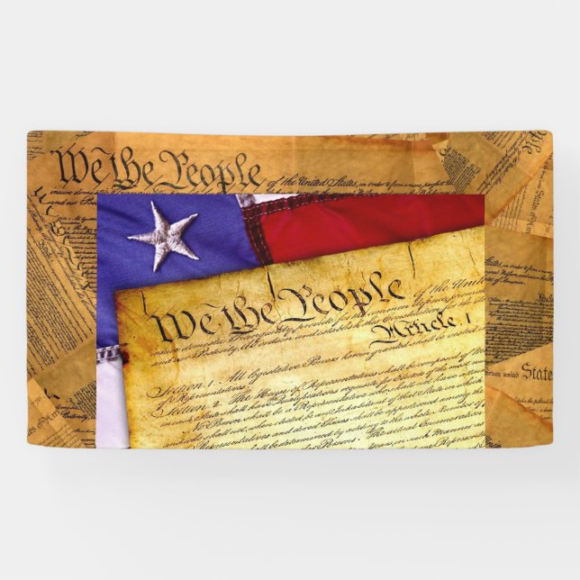 Die amerikanische Verfassung Wir Menschen Banner (Horizontal)