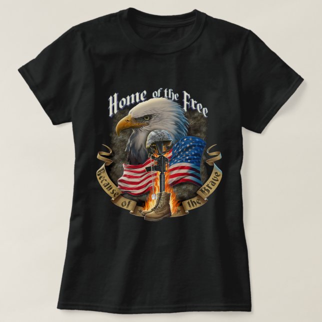Die amerikanische Zuhause des freien Veteranen ist T-Shirt (Design vorne)