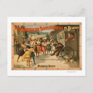 Die amerikanischen Burlesquen 15 Schönheiten spiel Postkarte