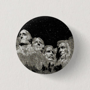 Die amerikanischen Präsidenten Mount Rushmore Button