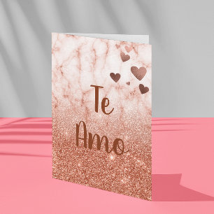 Die Amo Tarjeta Valentinstag Spanische Liebe Feiertagskarte