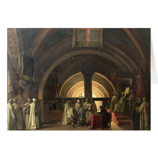Die Amtseinführung von Jacques de Molay (Vorderseite (Horizontal))