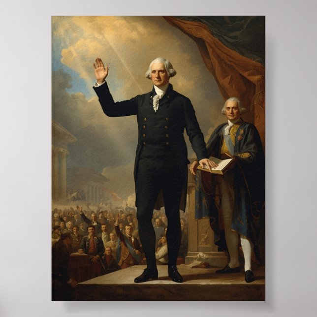 Die Amtseinführung von Präsident George Washington Poster (Vorne)