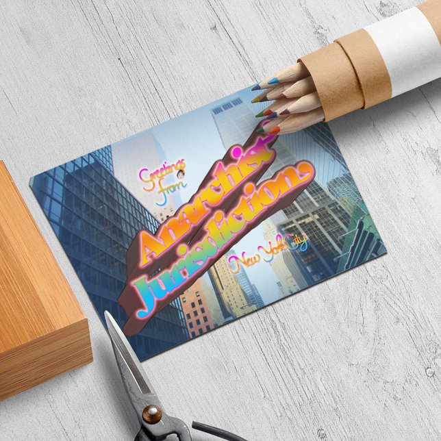 Die anarchistische Gerichtsbarkeit von New York Ci Postkarte (Von Creator hochgeladen)