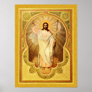 Die Anastasis - Christus ist auferstanden! Icon Po Poster