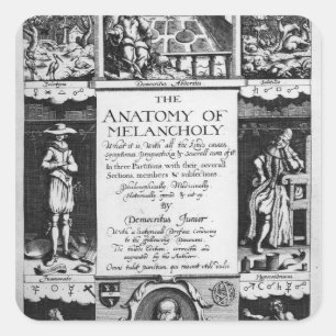 Die Anatomie der Melancholie Quadratischer Aufkleber