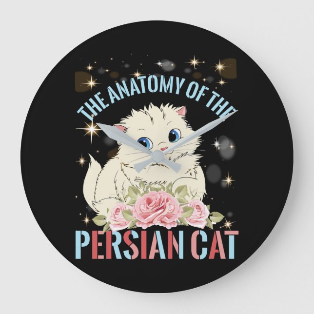 Die Anatomie der persischen Katze Große Wanduhr (Vorderseite)