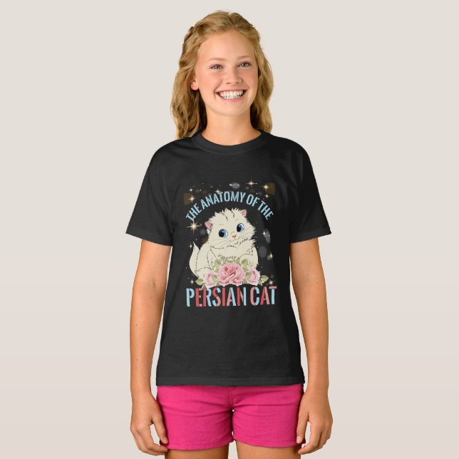 Die Anatomie der persischen Katze T-Shirt (Vorne ganz)