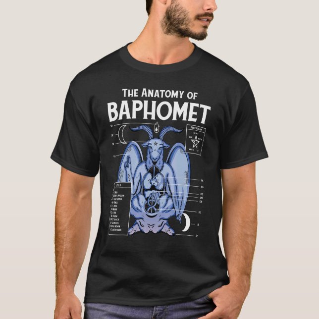 Die Anatomie des baphomet satanischen okkulten Hor T-Shirt (Vorderseite)