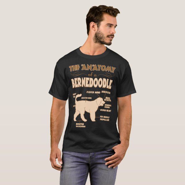 Die Anatomie des Bernedoodle T-Shirt (Vorne ganz)