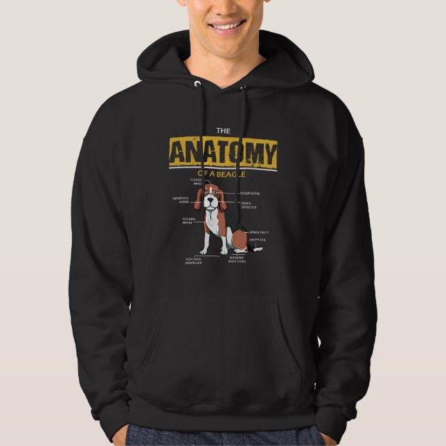 Die Anatomie eines Beagle-Welpen Hoodie (Vorderseite)