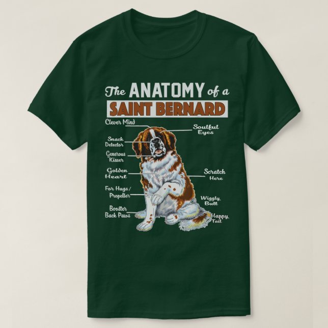 Die Anatomie eines BernardFunny-Shirts T-Shirt (Design vorne)
