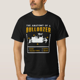 Die Anatomie eines Bulldozer-Bauarbeiters T-Shirt
