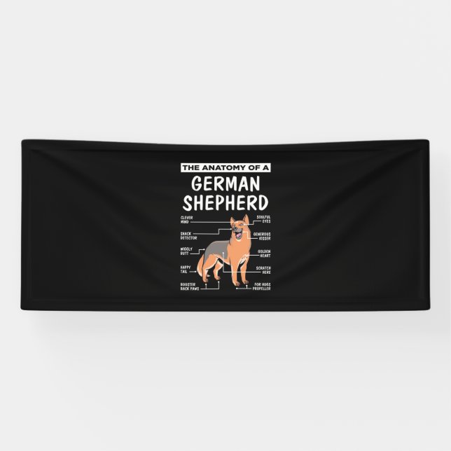 Die Anatomie eines deutschen Hirten Banner (Horizontal)