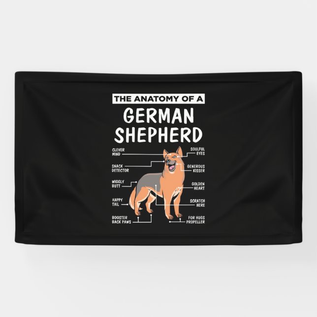 Die Anatomie eines deutschen Hirten Banner (Horizontal)