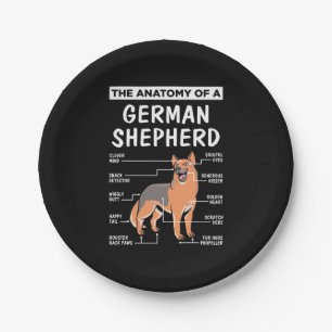 Die Anatomie eines deutschen Hirten Pappteller