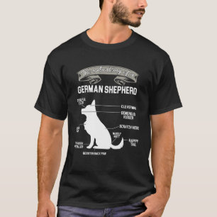 Die Anatomie eines deutschen Schäferhundes T-Shirt