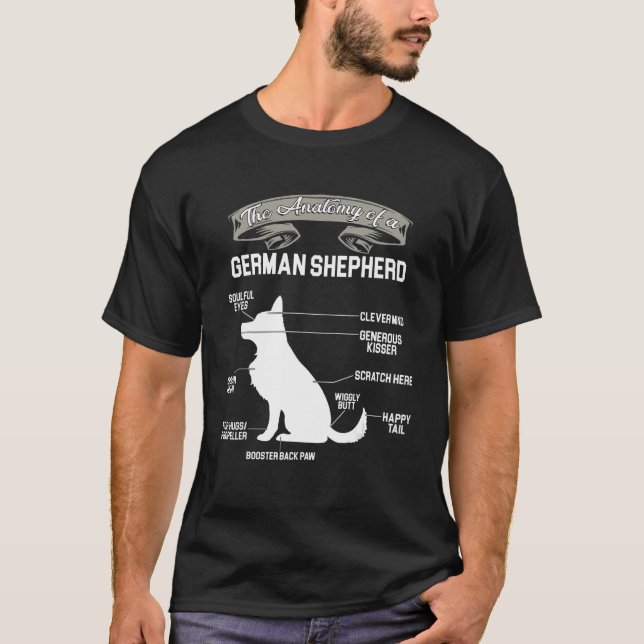 Die Anatomie eines deutschen Schäferhundes T-Shirt (Vorderseite)