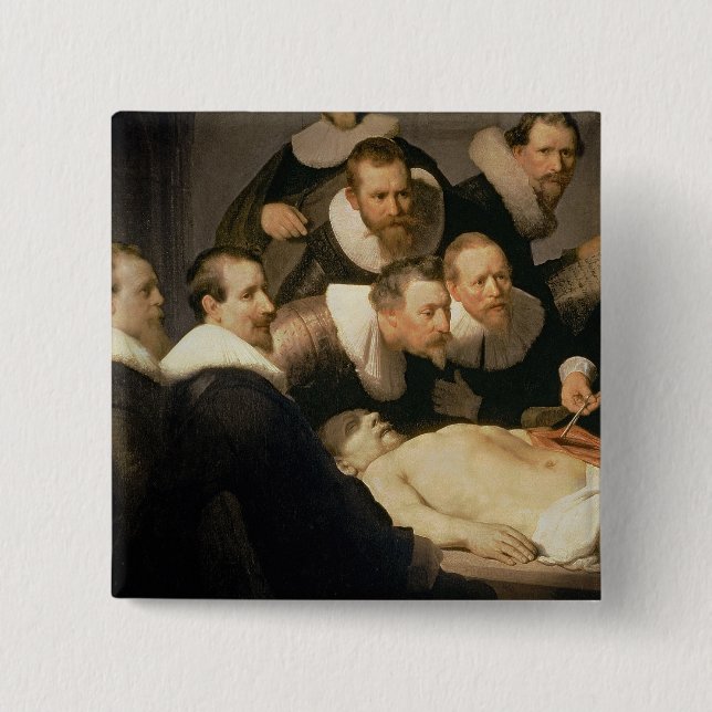 Die Anatomie-Lektion von Dr. Nicolaes Tulp, 1632 Button (Vorderseite)