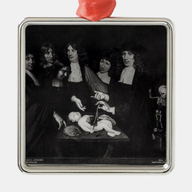 Die Anatomie-Lektion von Professor Frederik Silbernes Ornament (Vorne)
