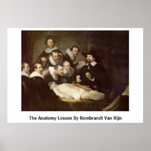 Die anatomische Lehre von Rembrandt Van Rijn Poster