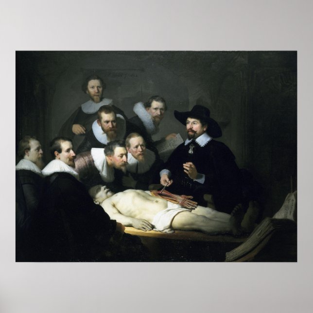 Die anatomische Lektion von Dr. Nicolaes Tulp Poster (Vorne)