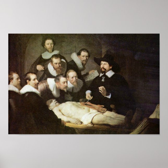 Die anatomische Lektion von Dr. Nicolaes Tulp. Poster (Vorne)