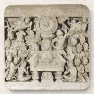 Die Anbetung der buddhistischen Symbole, Amaravati Getränkeuntersetzer