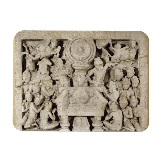 Die Anbetung der buddhistischen Symbole, Amaravati Magnet (Horizontal)