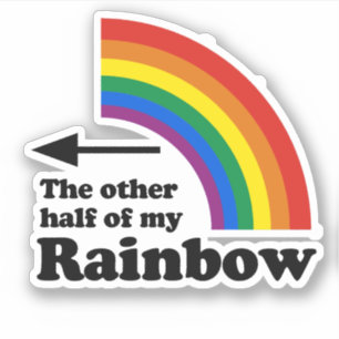 Die andere Hälfte meines Regenbogens (Rechts) Aufkleber