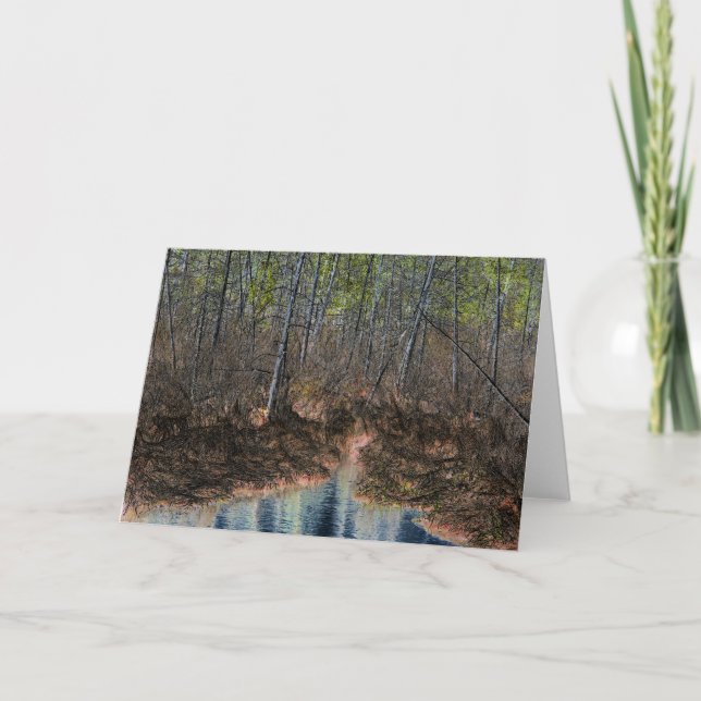 "Die andere Seite", digital bearbeitet Wald und Te Karte (Vorderseite)