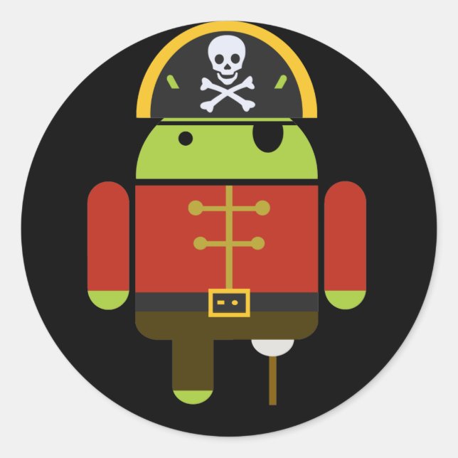 Die Android Pirate Stickers (Vorderseite)