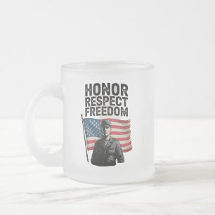 Die Anerkennung des Veteran Day Patriotic Design Mattglastasse