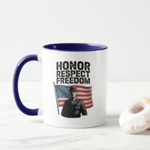 Die Anerkennung des Veteran Day Patriotic Design Tasse
