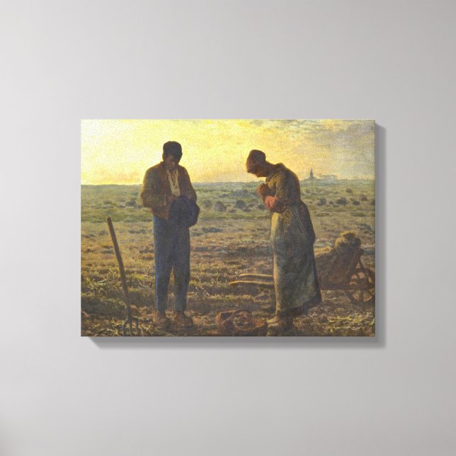 Die Angelus Jean Francois Millet Leinwanddruck (Vorderseite)