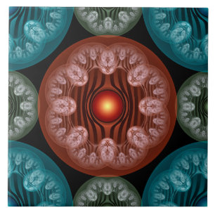 Die angenehme, farbenfrohe Dekoration Fliese