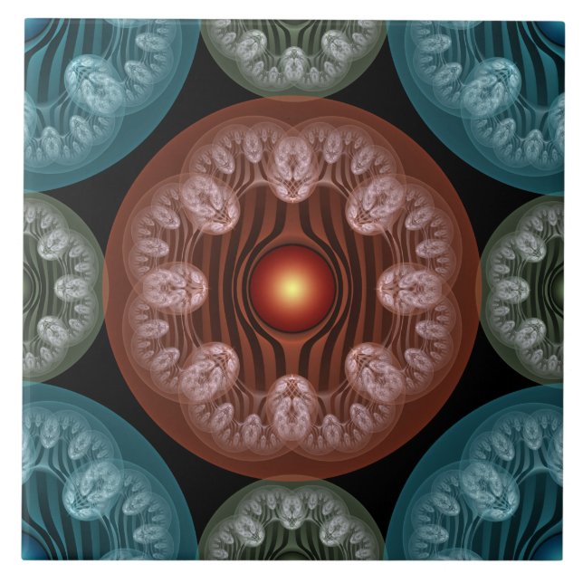 Die angenehme, farbenfrohe Dekoration Fliese (Vorderseite)