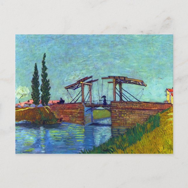 Die Anglois Brücke bei Arles durch Vincent van Postkarte (Vorderseite)