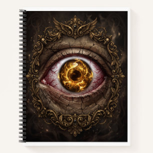 Die Angst vor Augen Gothic-Horror-Auge Dunkles Hal Notizbuch