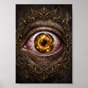 Die Angst vor Augen Gothic Horror Auge Dunkles Hal Poster