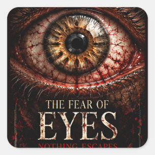 Die Angst vor Augen – Gruselige Gothic-Horror-Hall Quadratischer Aufkleber