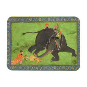 Die Anhänger retten einen gefallenen Mann aus eine Magnet