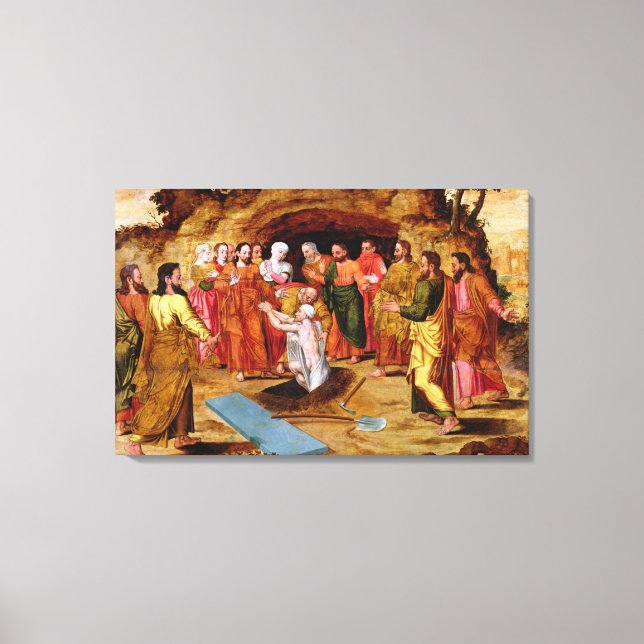 Die Anhebung von Lazarus Leinwanddruck (Vorderseite)