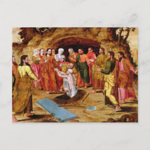 Die Anhebung von Lazarus Postkarte