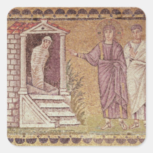 Die Anhebung von Lazarus Quadratischer Aufkleber