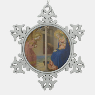 Die Ankündigung, 1425-8 Schneeflocken Zinn-Ornament
