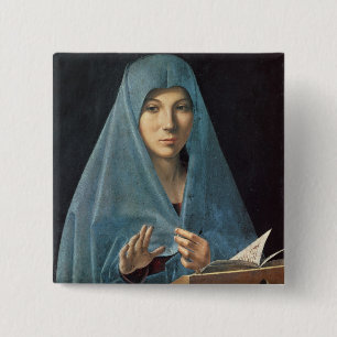 Die Ankündigung, 1474-75 (Öl auf Platte) Button